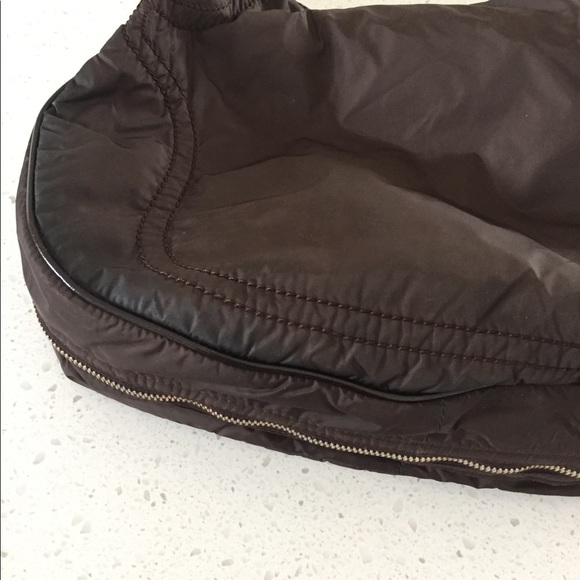 TOD’S Luna nylon patent leather brown media bag - Picture 5 of 5